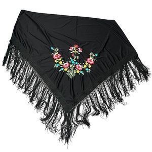 Triangle Fringe Scarf One Size